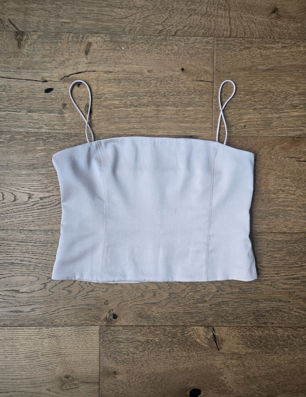 J. Crew White Spaghetti-Strap Cropped Camisole